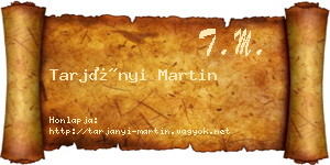 Tarjányi Martin névjegykártya